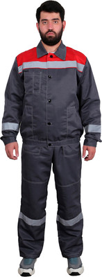 Комплект рабочей одежды Sardoba Tekstil Легион ТТ (р.64-66, 182-188, серый/красный)