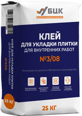 Клей для плитки БЦК 3/08 (25кг)