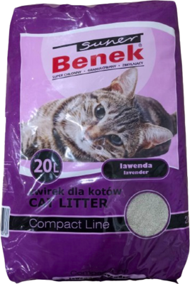 Наполнитель для туалета Super Benek Compact Лаванда (20л)