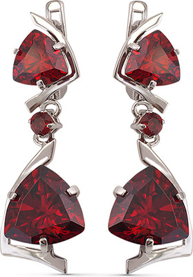 Серьги из белого золота Кристалл CD62100226773