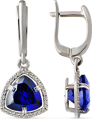 Серьги из белого золота Кристалл CI12600226773