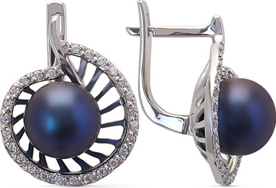 Серьги из белого золота Кристалл CB21000226773