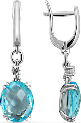 Серьги из белого золота Кристалл CI07200226773