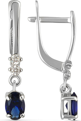 Серьги из белого золота Кристалл CI49600226773