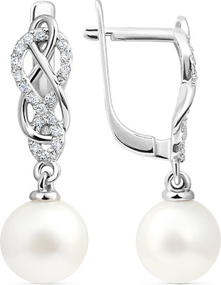 Серьги из белого золота Кристалл CH82500226773