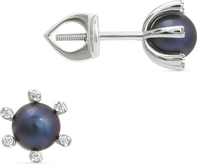 Серьги из белого золота Кристалл CH39100226773