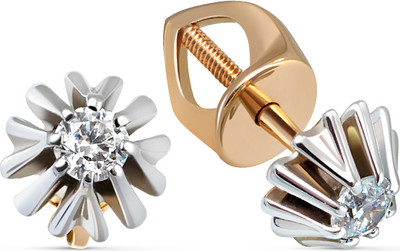 Серьги из белого золота Кристалл CI99300226773