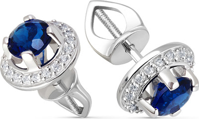 Серьги из белого золота Кристалл CI76600226773