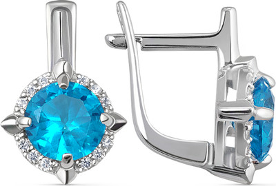 Серьги из белого золота Кристалл CI75000226773