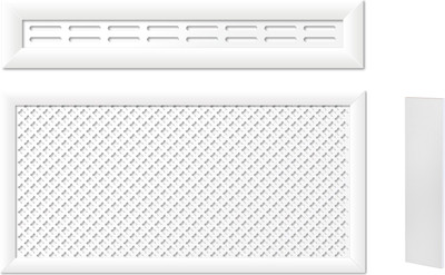 Экран для радиатора Стильный Дом Готика 120х60см (с крышкой и боковинами, белый)