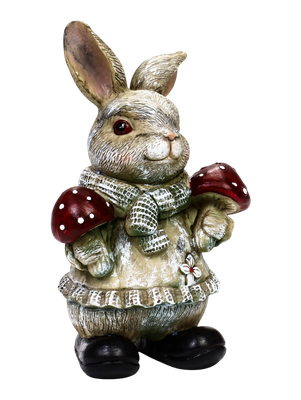 Фигурка для сада GREENGO Зайка с грибами / 10919487