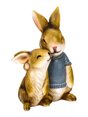 Фигурка для сада GREENGO Заяц с дочкой / 10919485