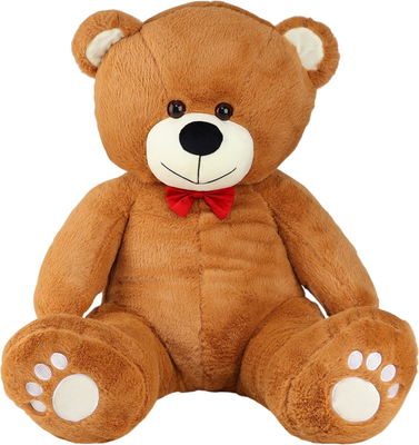 Мягкая игрушка Sima-Land Медведь с красным бантиком / 10726267 (коричневый)