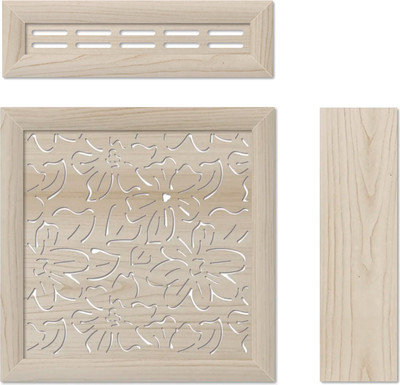 Экран для радиатора Стильный Дом Цветы 60х60см (с крышкой и боковинами, дуб сонома)