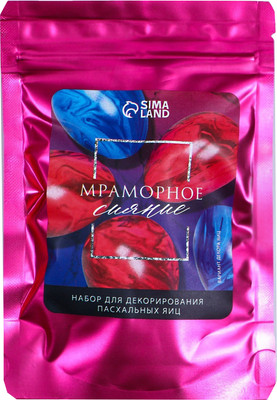 Набор элементов для декорирования Sima-Land Для украшения пасхальных яиц Мраморное сияние / 7598127