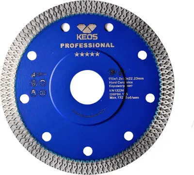 Отрезной диск алмазный KEOS Professional 1.2мм X-tile 115мм / DBP04.115