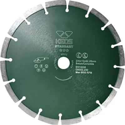 Отрезной диск алмазный KEOS Standart 230мм / DBS02.230