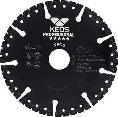 Отрезной диск алмазный KEOS Универсальный 125мм / DBU02.125