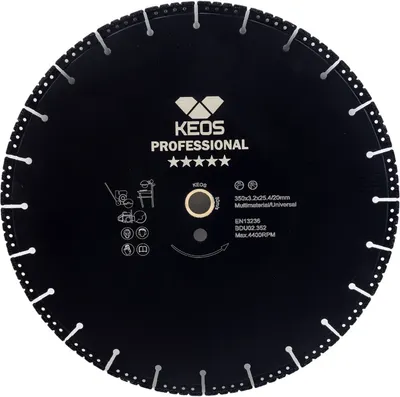 Отрезной диск алмазный KEOS Универсальный 352мм / DBU02.352