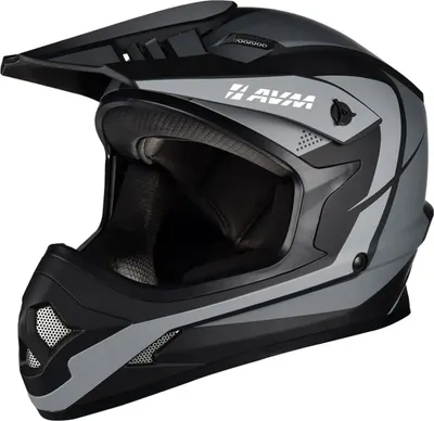 Мотошлем AVM 618 (M, серый)