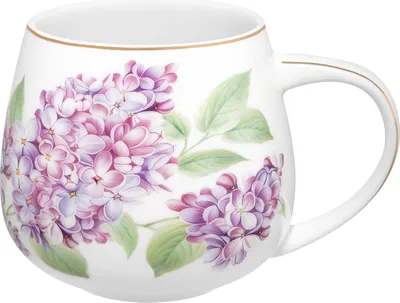 Кружка Elan Gallery Сирень New Bone China / 420829