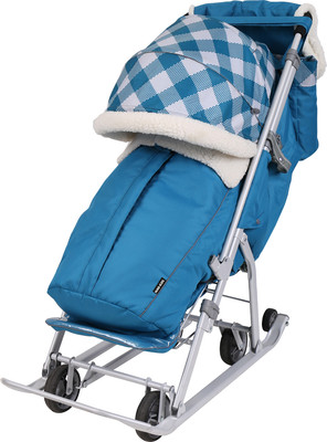 Санки-коляска Ника Детям 7-5Н / НД7-5Н/К (капри в клетку)