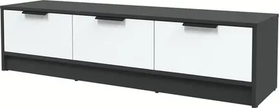 Тумба Interline ТВ Концепт КТ-ТВ3-35 Глосс (антрацит/белый)
