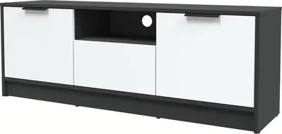 Тумба Interline ТВ Концепт КТ-ТВ3-50 Глосс (антрацит/белый)