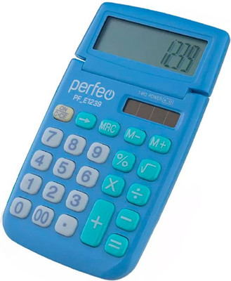 Калькулятор Perfeo PF Е1239 (синий)