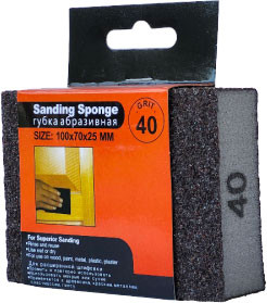 Губка абразивная Firsttool 40 прямоугольная 100x70x25мм / F060181