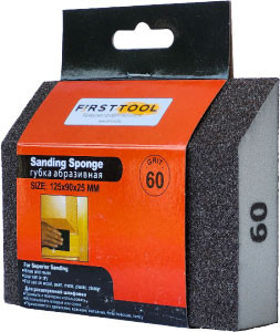 Губка абразивная Firsttool 60 угловая 125x90x25мм / F060190
