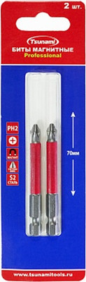 Набор бит TSUNAMI Professional PH2 70 мм (2шт)