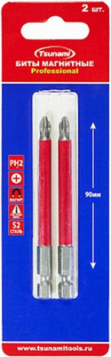 Набор бит TSUNAMI Professional PH2 90мм (2шт)