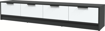 Тумба Interline ТВ Концепт КТ-ТВ4-35 Глосс (антрацит/белый)