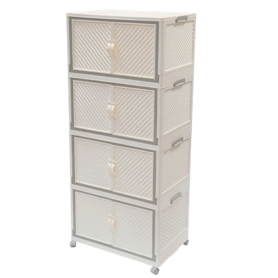 Комод пластиковый Runis 65х42х146см / 16-33 (сливочный)