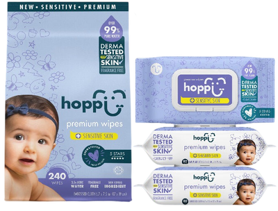 Влажные салфетки детские Hoppi Sensitive Skin / HB-050 (3х80шт)