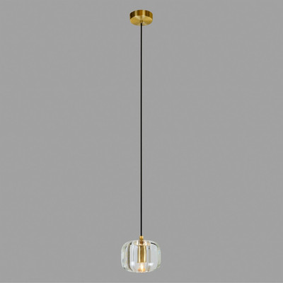 Потолочный светильник Belfast Pansy 6214-1 BR CL (латунь/стекло/прозрачный)