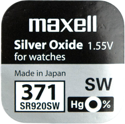 Батарейка Maxell Watch 371 SR920SW Silver 1.55V