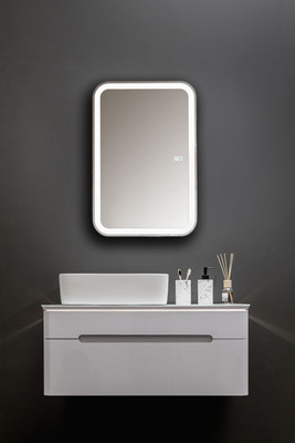 Шкаф с зеркалом для ванной Silver Mirrors Фиджи- 2 Flip 50 / LED-00002680