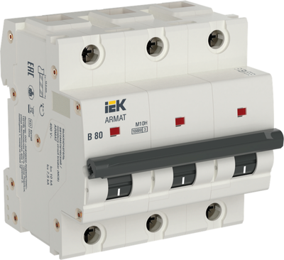 Выключатель автоматический IEK AR-M10H-3-B080