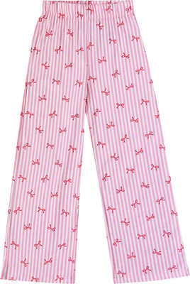 Штаны пижамные детские Mark Formelle 587001 (р.104-56, бантики на розовой полоске)