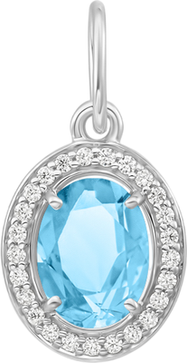 Подвеска из серебра 7 КАРАТ П3227-087СТ (с топазом и фианитами)