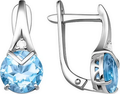 Серьги из серебра 7 КАРАТ П2227-078СТ (с топазами)