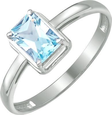 Кольцо из серебра 7 КАРАТ П1227-078СТ (р.16, с топазом)