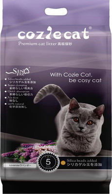 Наполнитель для туалета Cozie Cat Комкующийся (лаванда, 5л/4кг)