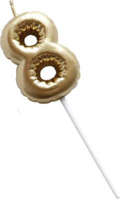 Свеча для торта S.G. Home Цифра шар 8 SG-CC-N6 (золото)