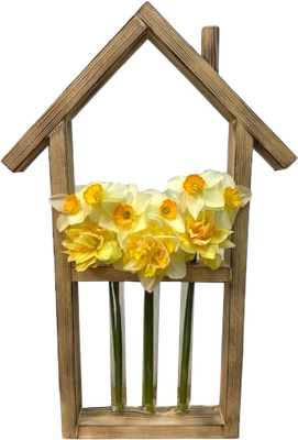 Ваза KraftHouse Домик С 3 колбами / 2039922786233 (обожженный)