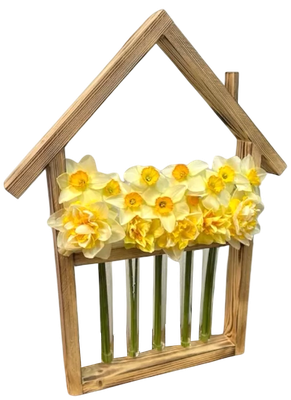 Ваза KraftHouse Домик С 5 колбами / 2039963646305 (обожженный)