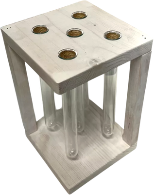 Ваза KraftHouse С 5 колбами / 2038573287335 (белый)