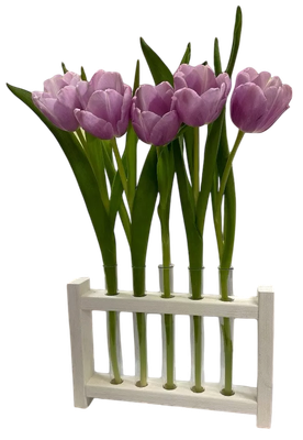 Ваза KraftHouse С 5 колбами / 2039545928683 (белый)